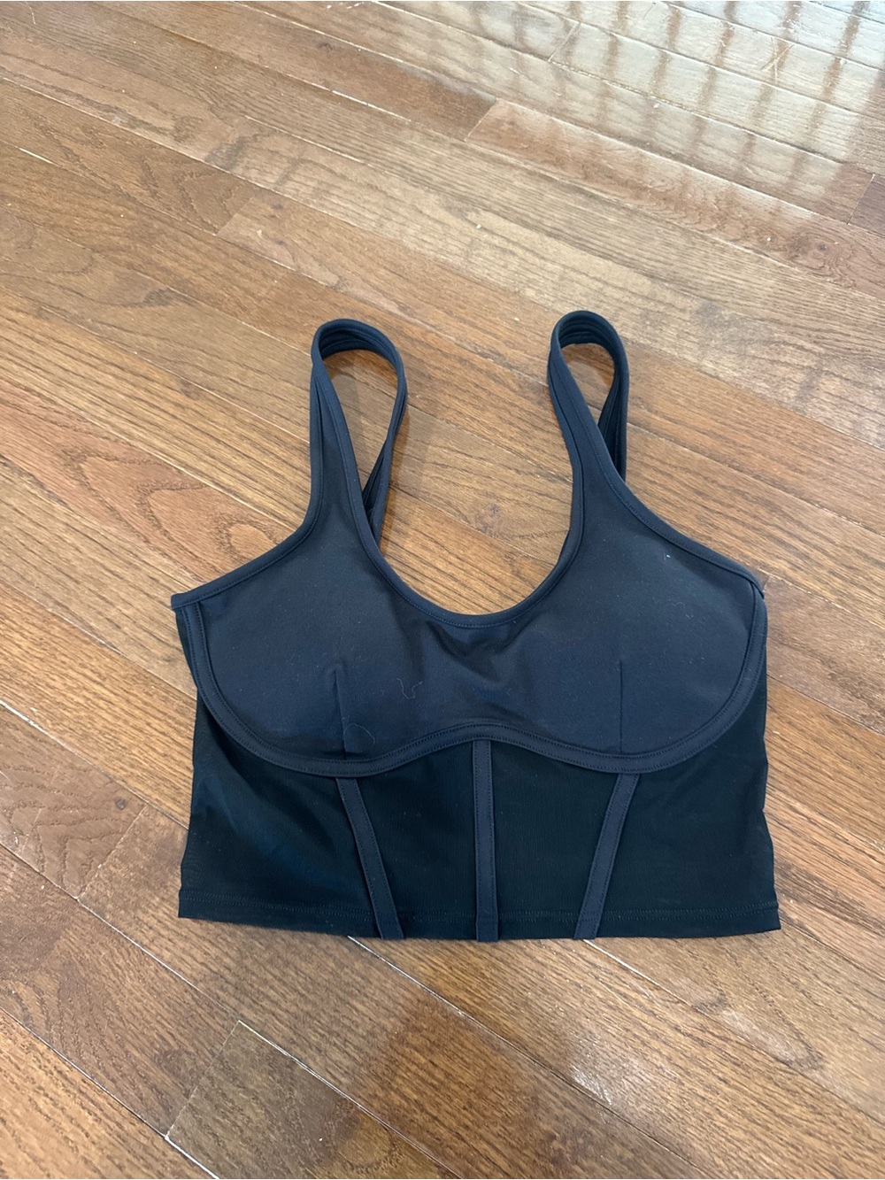 ALO Yoga Black Longline Underwire Bralette